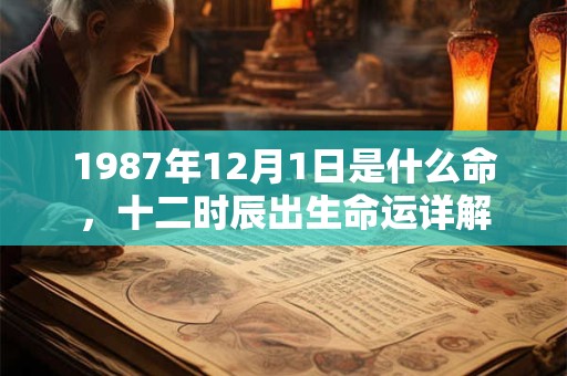 1987年12月1日是什么命,十二时辰出生命运详解 1987年12月1日是什么命,十二时辰出生命运详解