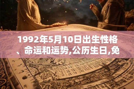 1992年5月10日出生性格、命运和运势,公历生日,免费算命