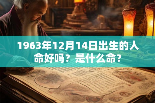 1963年12月14日出生的人命好吗？是什么命？