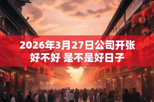 2026年3月27日公司开张好不好 是不是好日子