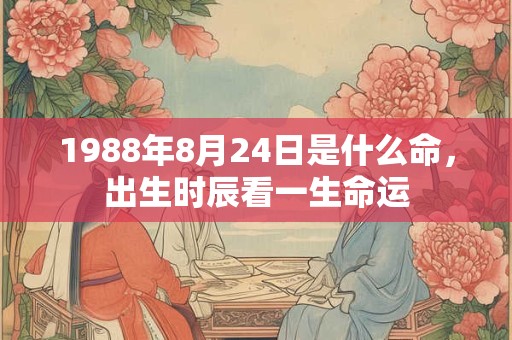 1988年8月24日是什么命,出生时辰看一生命运 1988年8月24日是什么命,出生时辰看一生命运