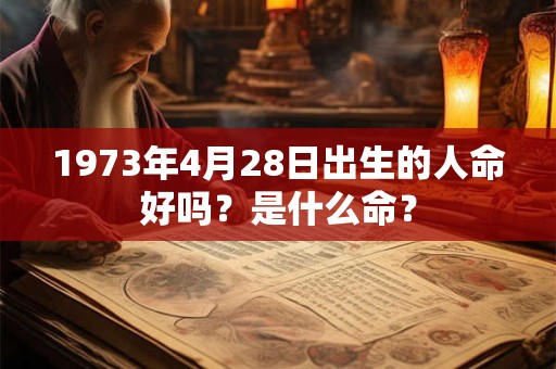 1973年4月28日出生的人命好吗？是什么命？