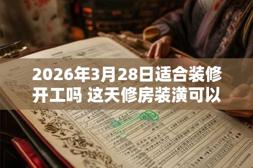 2026年3月28日适合装修开工吗 这天修房装潢可以吗
