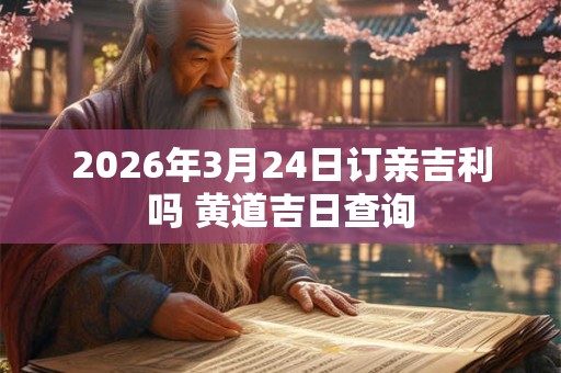 2026年3月24日订亲吉利吗 黄道吉日查询