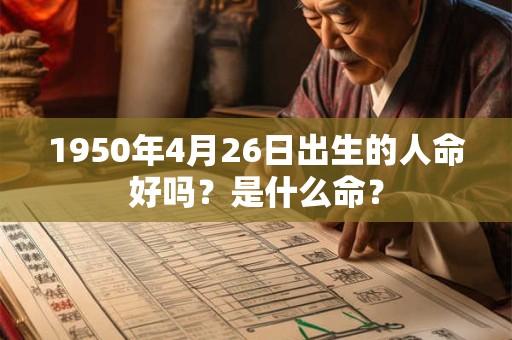 1950年4月26日出生的人命好吗？是什么命？