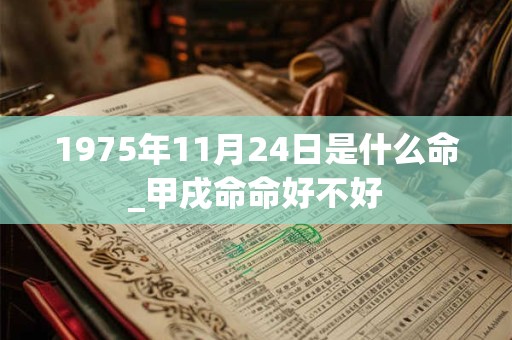 1975年11月24日是什么命_甲戌命命好不好