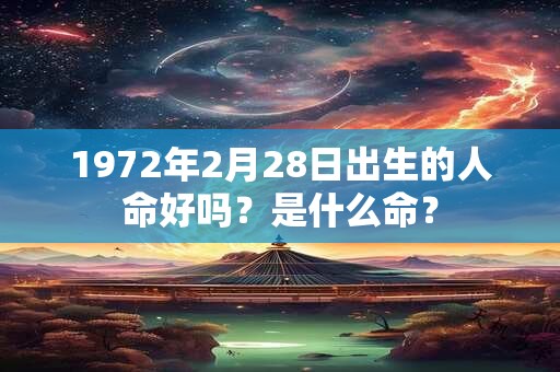 1972年2月28日出生的人命好吗？是什么命？