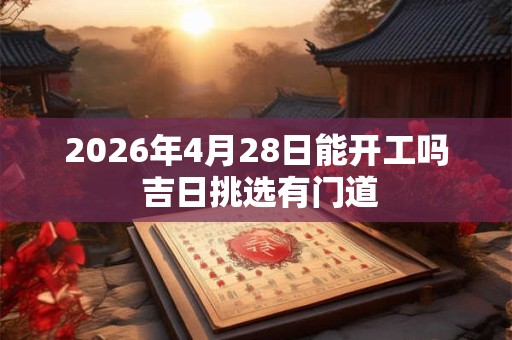 2026年4月28日能开工吗 吉日挑选有门道 2026年4月28日能开工吗 吉日挑选有门道
