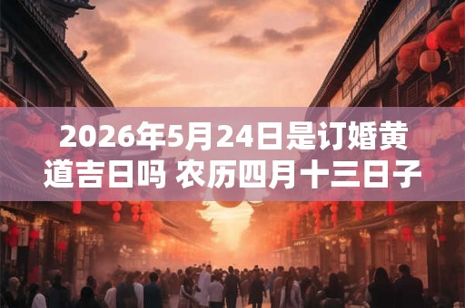 2026年5月24日是订婚黄道吉日吗 农历四月十三日子好吗