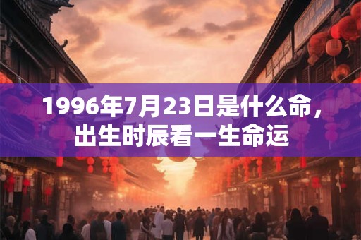 1996年7月23日是什么命,出生时辰看一生命运 1996年7月23日是什么命,出生时辰看一生命运