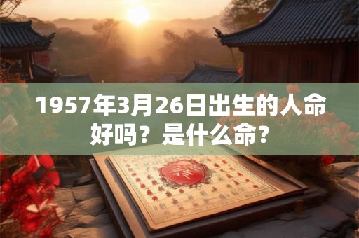 1957年3月26日出生的人命好吗?是什么命? 1957年3月26日出生的人命好吗?是什么命?