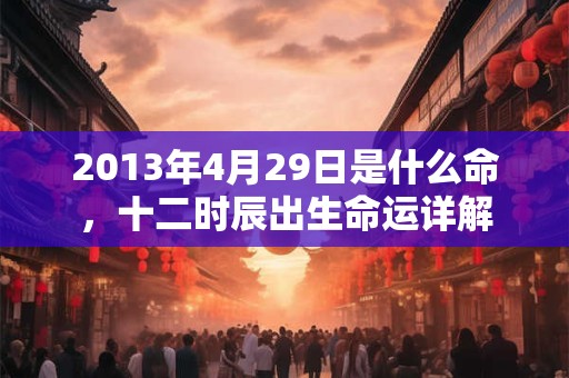 2013年4月29日是什么命，十二时辰出生命运详解