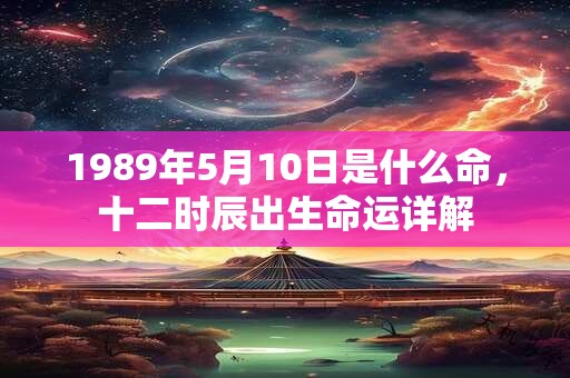 1989年5月10日是什么命,十二时辰出生命运详解 1989年5月10日是什么命,十二时辰出生命运详解