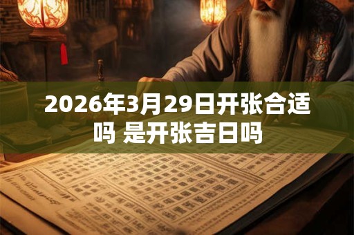 2026年3月29日开张合适吗 是开张吉日吗