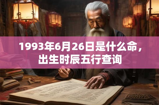 1993年6月26日是什么命,出生时辰五行查询 1993年6月26日是什么命,出生时辰五行查询
