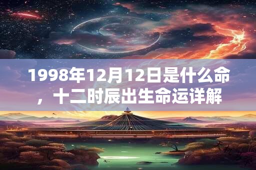 1998年12月12日是什么命,十二时辰出生命运详解 1998年12月12日是什么命,十二时辰出生命运详解