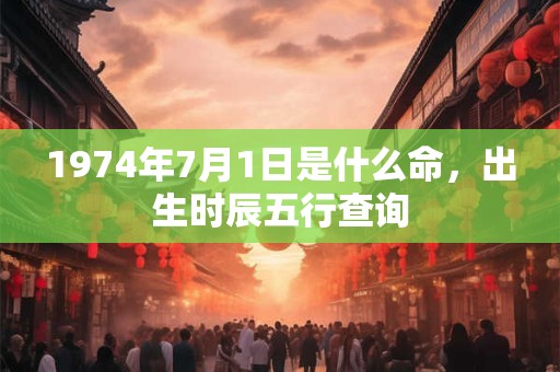 1974年7月1日是什么命,出生时辰五行查询 1974年7月1日是什么命,出生时辰五行查询