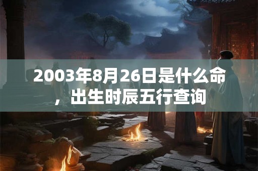 2003年8月26日是什么命,出生时辰五行查询 2003年8月26日是什么命,出生时辰五行查询