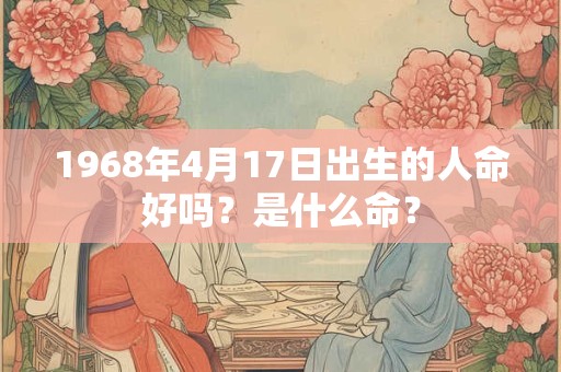 1968年4月17日出生的人命好吗?是什么命? 1968年4月17日出生的人命好吗?是什么命?