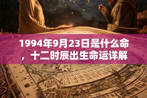 1994年9月23日是什么命,十二时辰出生命运详解 1994年9月23日是什么命,十二时辰出生命运详解