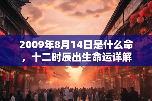 2009年8月14日是什么命，十二时辰出生命运详解