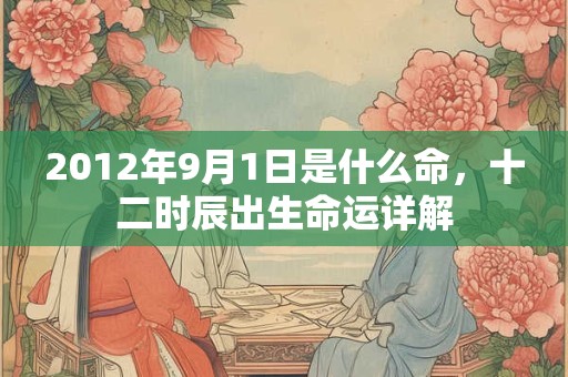 2012年9月1日是什么命，十二时辰出生命运详解