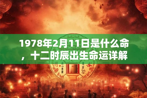 1978年2月11日是什么命,十二时辰出生命运详解 1978年2月11日是什么命,十二时辰出生命运详解