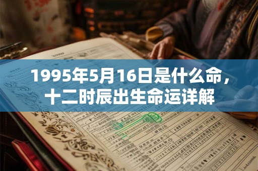 1995年5月16日是什么命，十二时辰出生命运详解