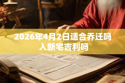 2026年4月2日适合乔迁吗 入新宅吉利吗