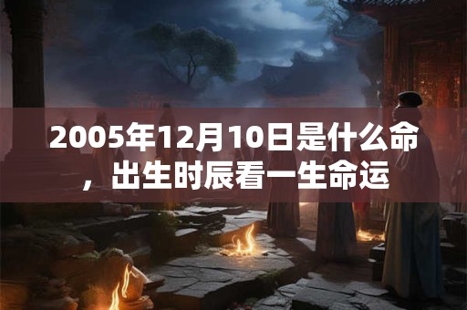 2005年12月10日是什么命，出生时辰看一生命运
