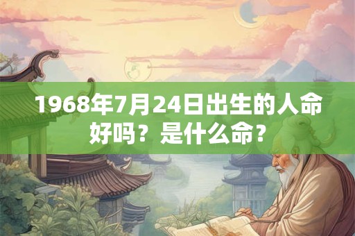 1968年7月24日出生的人命好吗?是什么命? 1968年7月24日出生的人命好吗?是什么命?