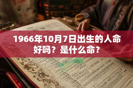 1966年10月7日出生的人命好吗？是什么命？