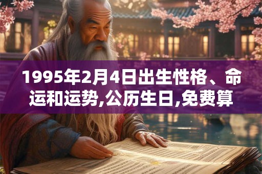 1995年2月4日出生性格、命运和运势,公历生日,免费算命