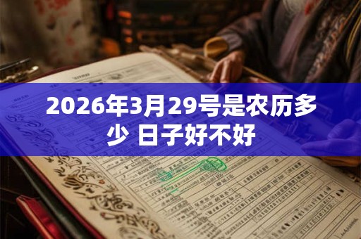2026年3月29号是农历多少 日子好不好