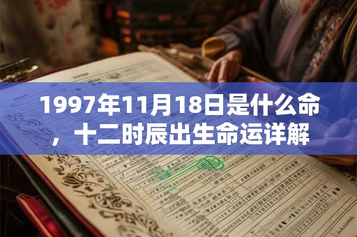1997年11月18日是什么命，十二时辰出生命运详解