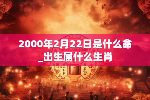 2000年2月22日是什么命_出生属什么生肖