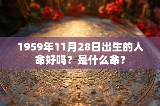 1959年11月28日出生的人命好吗？是什么命？