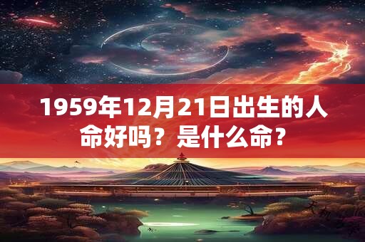 1959年12月21日出生的人命好吗？是什么命？