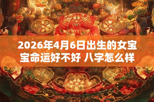 2026年4月6日出生的女宝宝命运好不好 八字怎么样 2026年4月6日出生的女宝宝命运好不好 八字怎么样