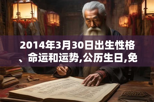 2014年3月30日出生性格、命运和运势,公历生日,免费算命
