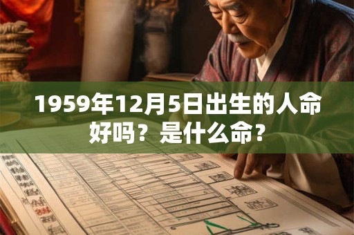 1959年12月5日出生的人命好吗？是什么命？