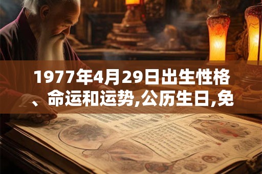 1977年4月29日出生性格、命运和运势,公历生日,免费算命 1977年4月29日出生性格、命运和运势,公历生日,免费算命