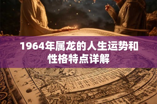1964年属龙的人生运势和性格特点详解