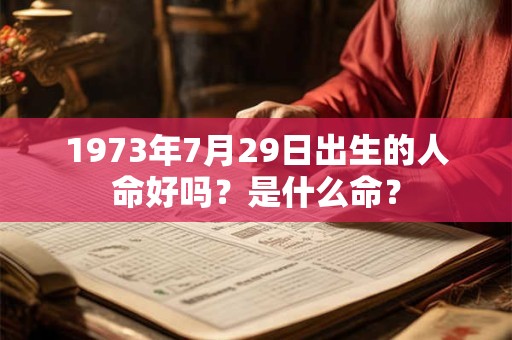 1973年7月29日出生的人命好吗？是什么命？
