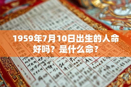 1959年7月10日出生的人命好吗？是什么命？