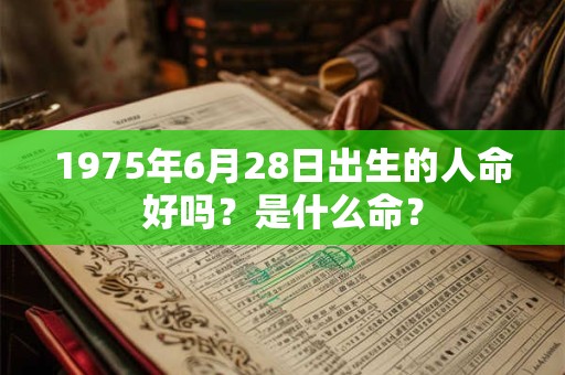 1975年6月28日出生的人命好吗？是什么命？