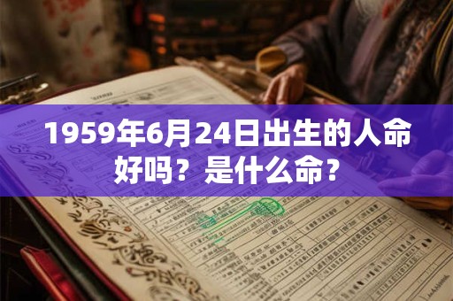 1959年6月24日出生的人命好吗？是什么命？
