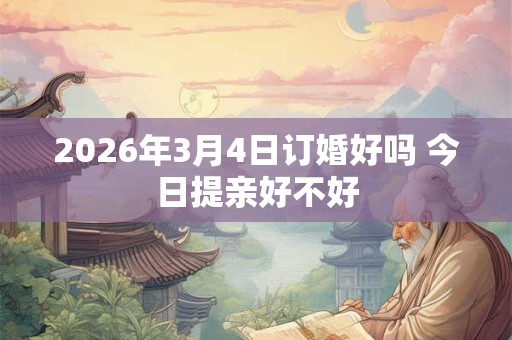 2026年3月4日订婚好吗 今日提亲好不好