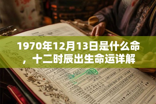 1970年12月13日是什么命，十二时辰出生命运详解