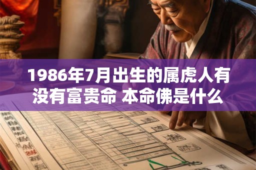 1986年7月出生的属虎人有没有富贵命 本命佛是什么